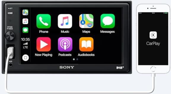 Actual product image Sony XAV-AX1005DB (Apple Carplay)