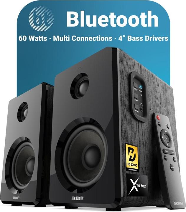 Produktbild Majority D40 Aktiv Regal-Lautsprecher (1 Paar, 60 W)