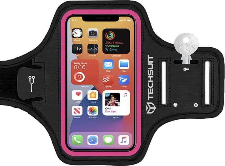 Techsuit - Sports Armband (TH20) - with Velcro, for Phones, max 6.8" - Pink
