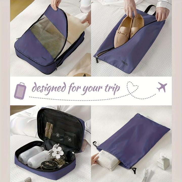 Immagine prodotto Only-Bags.Store Cubi di imballaggio in nylon a compressione da 6 pezzi, sacchetti organizzatori di accessori da