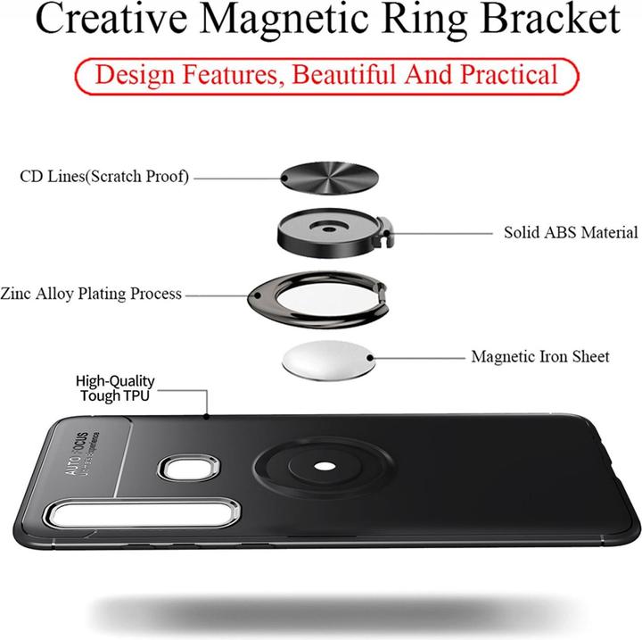 Image du produit Nalia Étui magnétique pour téléphone portable Ring (Samsung Galaxy A9)