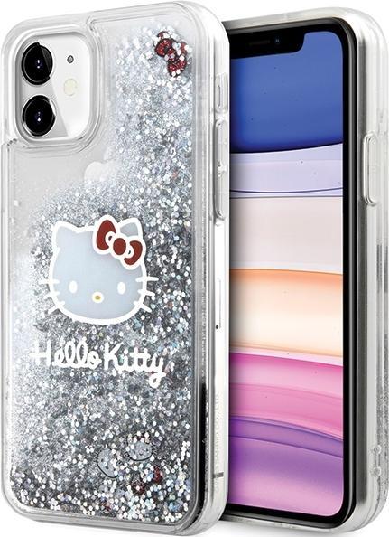 Actual product image Hello Kitty HKHCN61LIKHET iPhone 11 / Xr 6.1" srebrny/silver hardcase Liquid Glitter Charms Kitty He (Apple iPhone 11, Apple iPhone XR)