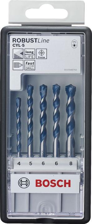 Produktbild Bosch Professional Zubehör 7-tlg. CYL-5 Betonbohrer-Set, Robust Line, 4–10 mm (4 - 10 mm)