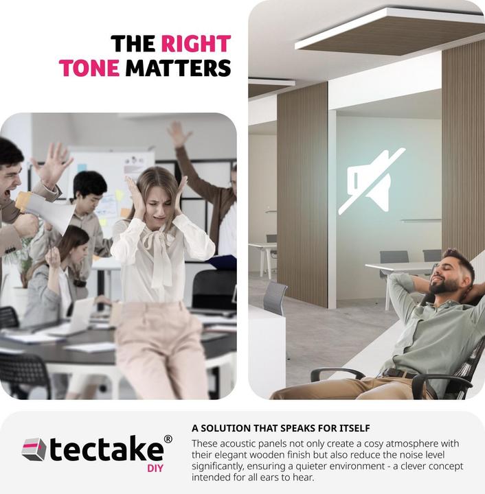 Actual product image tectake Set of 2 acoustic panels Sonic Wall (2 pcs.)