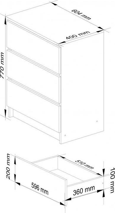 Actual product image Akord Furniture Factory OP0LK-6DAB002 (60 x 40 x 77 cm)