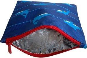 Actual product image Yumbox Insulated Snack Bag Medicine Bag Sharks