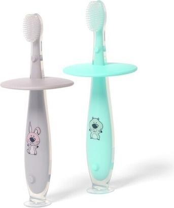 Produktbild Babyono Zahnbürste 12M+ mit Saugnapf (Weich, 1 x)