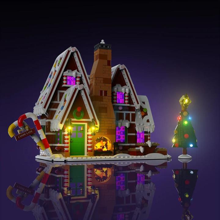 Actual product image Light my bricks LMB 2.0 LEGO® 10267# Winter Village Ginderbread House Light Kit