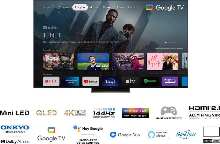 Actual product image TCL 75C835 (75", C835, Mini-LED, 4K, 2022)