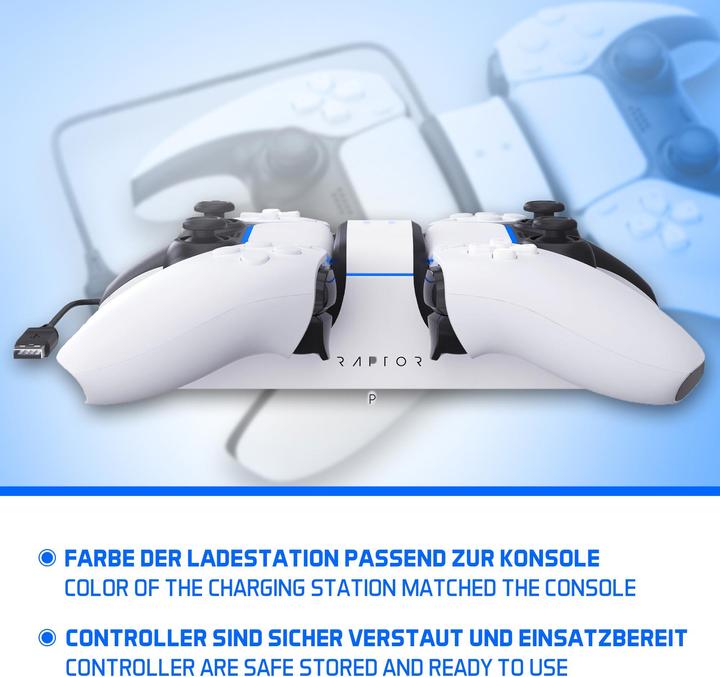 Image du produit Raptor Gaming CS200 Double station de charge (PS5)