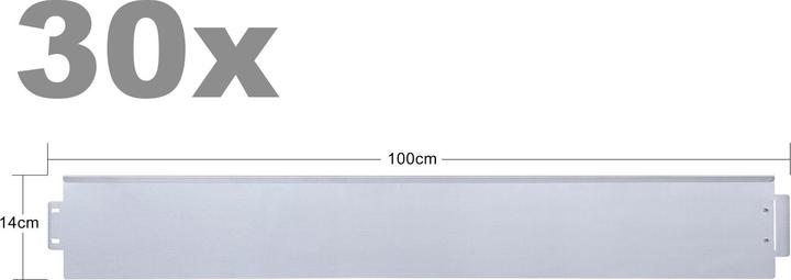 Image du produit Wiltec Bordure de jardin Acier galvanisé 30m Barrière plates-bandes Parterres Délimitation (3000 cm)