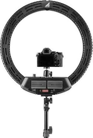 Actual product image Westcott 18” Bi-Color LED Ring Light Kit with Batteries and Stand (Ring light)