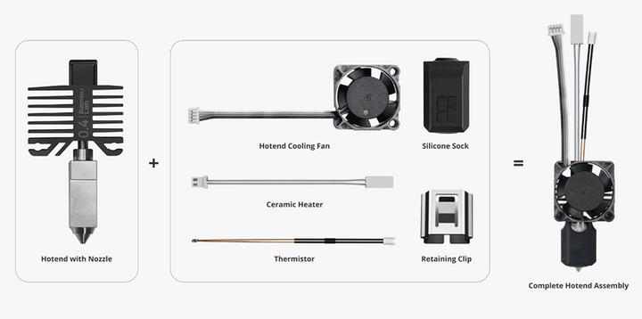 Produktbild Bambu Lab Hotend - hardened steel nozzle 0.4mm (Hotend)