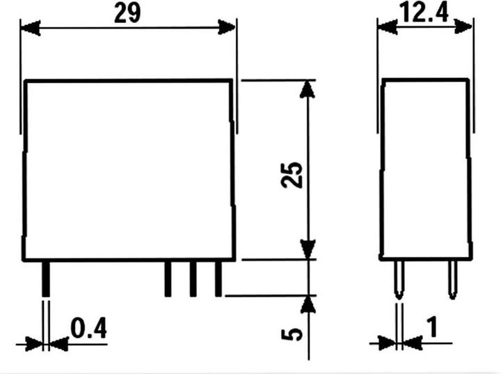 Actual product image Finder Safety relay,DPDT,AgNi, 8A 24Vdc coil