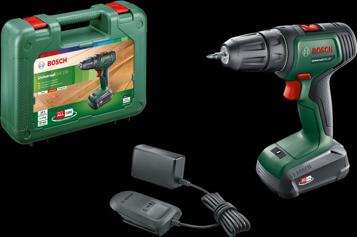 Bosch UniversalDrill 18 V, 1 Akkupack PBA 18 V 1.5 Ah