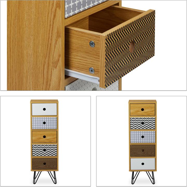 Produktbild Relaxdays Beistellschrank (30 x 25 x 90 cm)