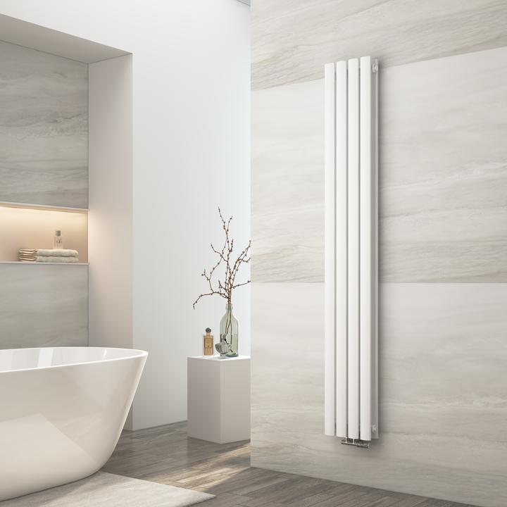 Produktbild Emke Heizkörper, Ovaler Heizkörper, Weiss 160x24cm 623W Doppellagig (623 W)