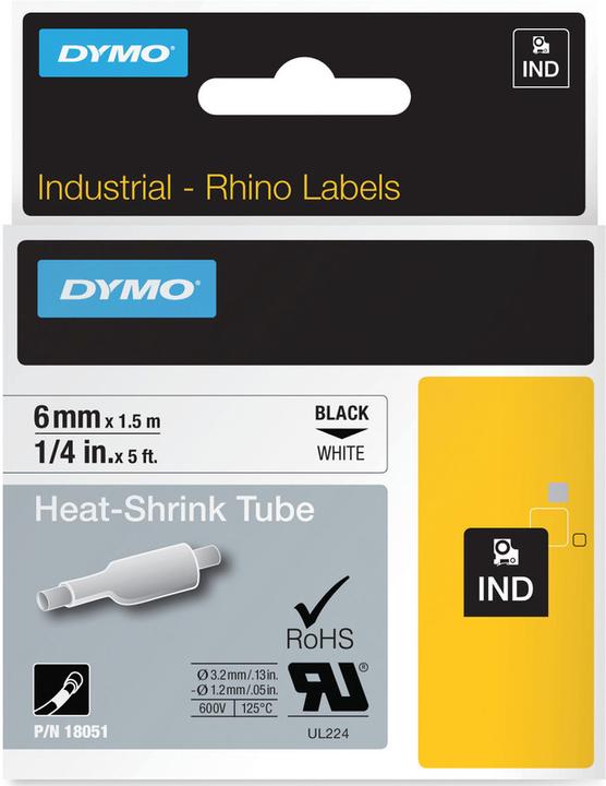 Produktbild Dymo Rhino 18051 Schrumpfschlauch (0.60 cm, Mehrfarbig)