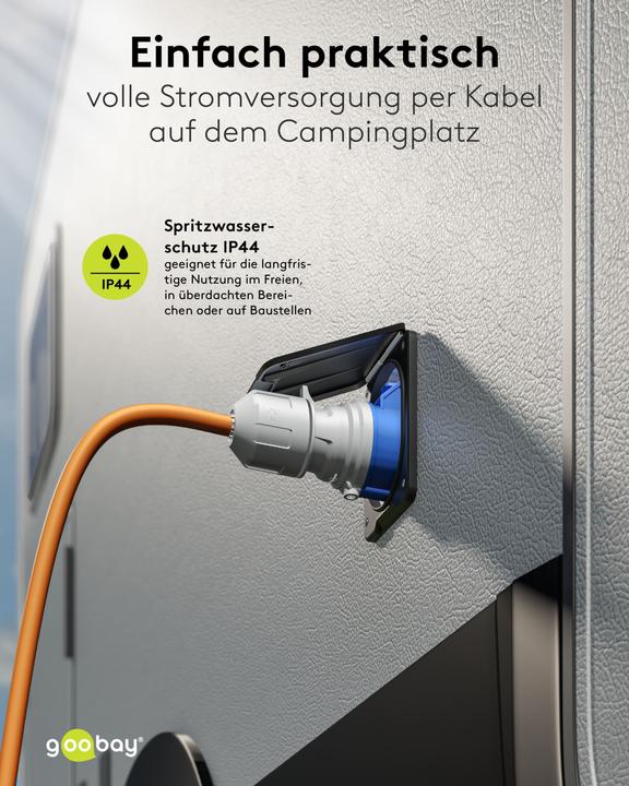 Produktbild Goobay CEE-Verlängerung, CEE-Stecker auf CEE-Kupplung, 25 m (25 m, CEE)