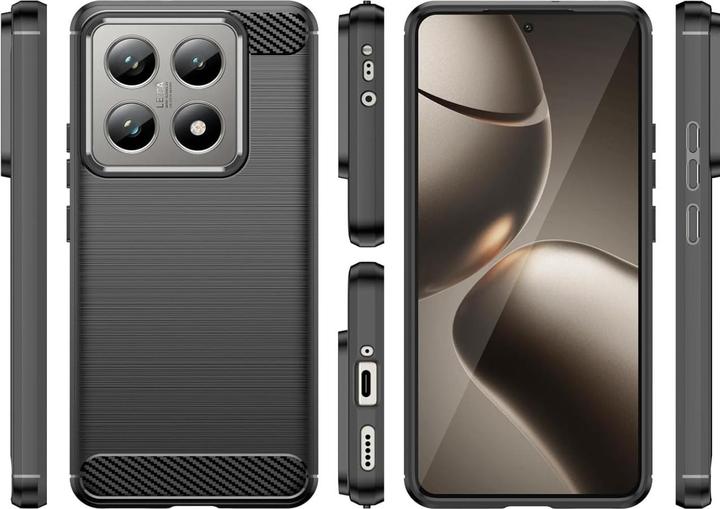 Actual product image Screenguard Carbon Brushed Soft TPU Case (Xiaomi 14T Pro)