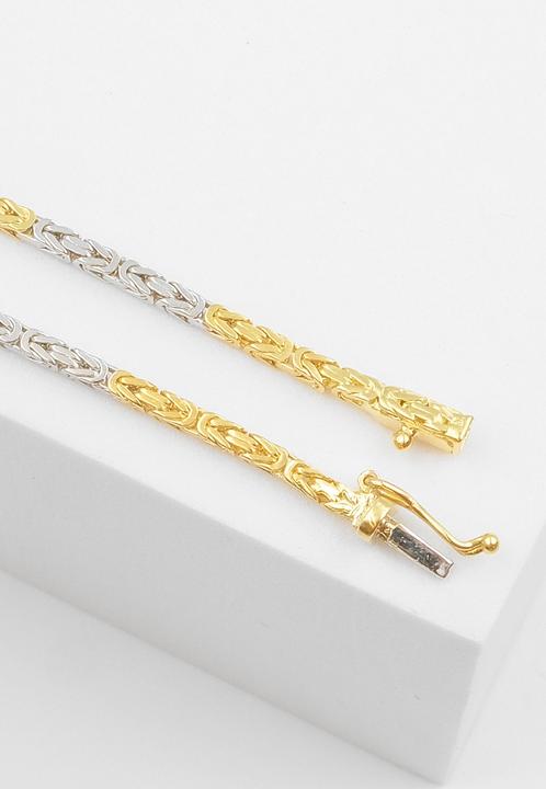 Immagine prodotto Muau Catena del Re (19 cm, 750, Oro bianco, Oro giallo 18 carati)