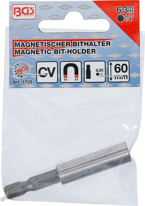 Produktbild BGS Magnetischer Bithalter Abtrieb Aussensechskant 6,3 mm (1/4") 60 mm