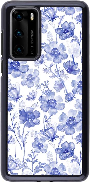 Actual product image PhoneLook Coque Spring 23 watercolor blue flowers (Huawei P40)