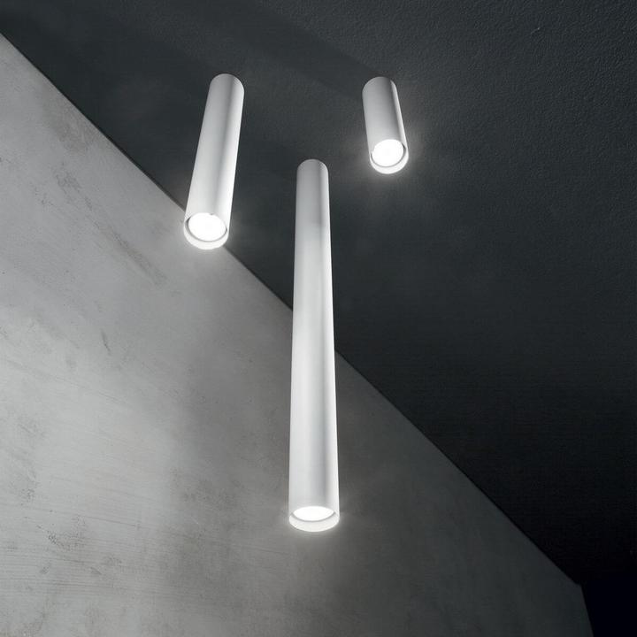 Produktbild Ideal lux LOOK GU10 Deckenleuchte ⌀60mm dimmbar Weiss warmweiss 233352 (640 lm, GU10)