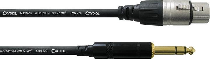 Immagine prodotto Cordial Cavo dello studio (6 m, XLR, Jack 6,3 mm)