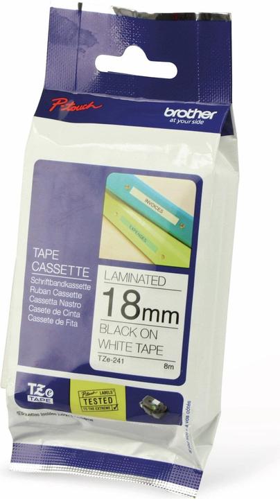 Actual product image Brother TZe-241 (1.80 cm, White, Black)