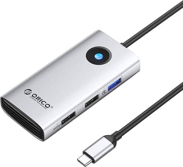 Orico Docking station multifunzione HUB Type-C 5in1 (argento) (USB-C, 5 Porti)