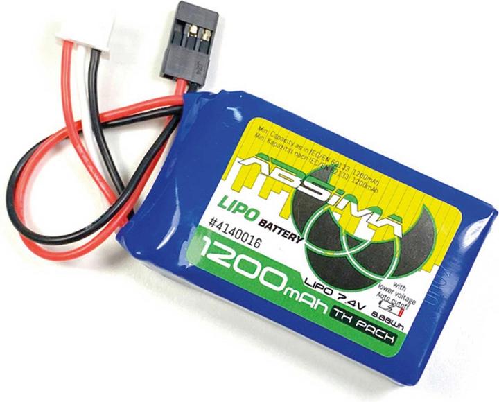 Absima TX LiPo 2S 7.4V 1200mAh SC with Protect. (JR/FUT) (7.40 V, 1200 mAh)