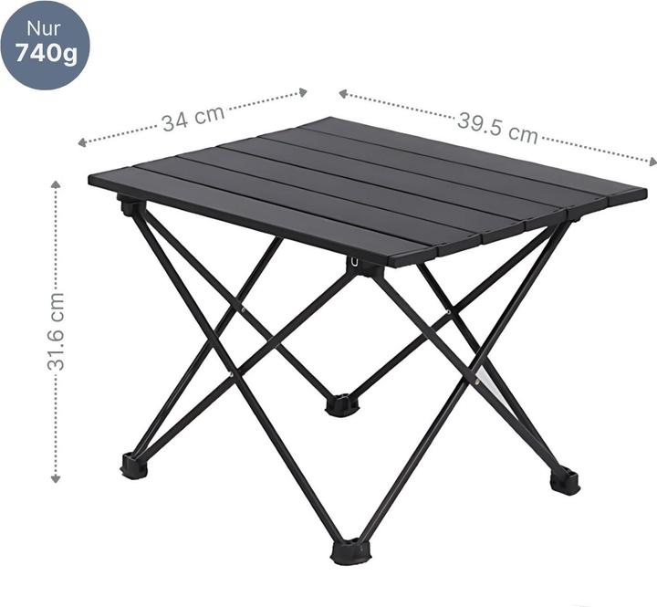Image du produit Hermex Mini table de camping Table pliante Table d'extérieur pliante
