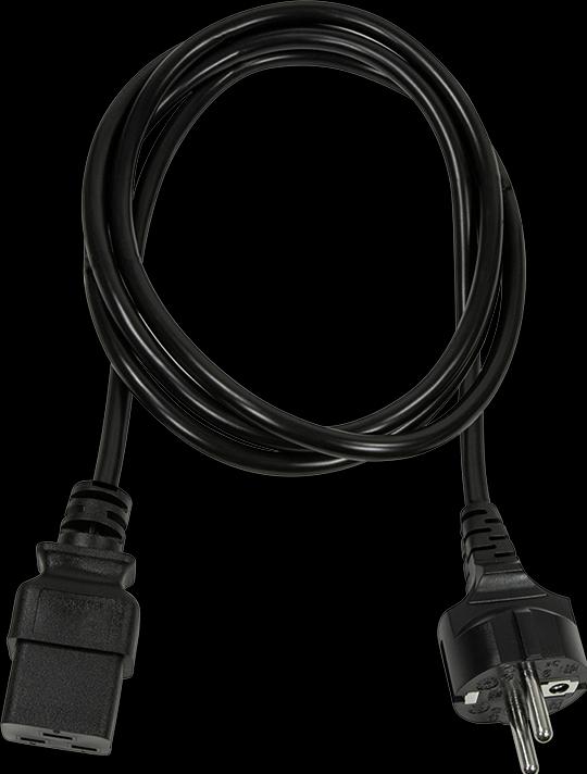 Produktbild LogiLink Power Cord CEE 7/7-IEC C19 black 1.80m (1.80 m)