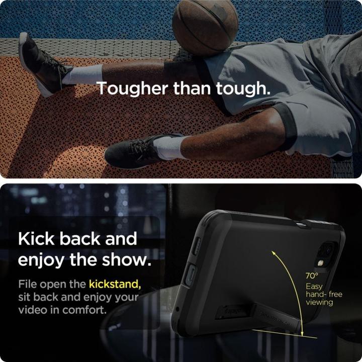 Actual product image Spigen TOUGH ARMOR GALAXY XCOVER 6 PRO Black (Samsung Galaxy XCover 6 Pro)