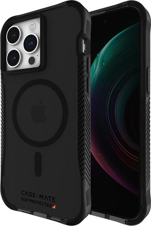 Actual product image Case-Mate Tough Grip Plus D3O MagSafe - iPhone 15 Pro Max Case (Smoke/Black) (Apple iPhone 15 Pro Max)