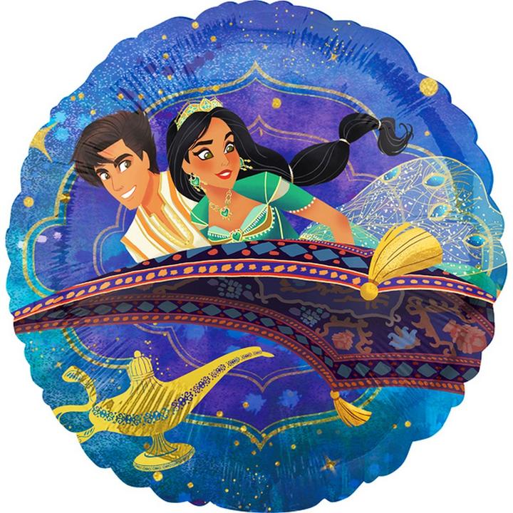 Actual product image Aladdin Flying Carpet Circle Foil Balloon