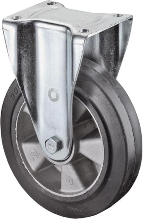 Actual product image BS Rollen Heavy-duty fixed castor wheel dm 200 mm load cap. 450 kg rubber 138 mm 110 mm