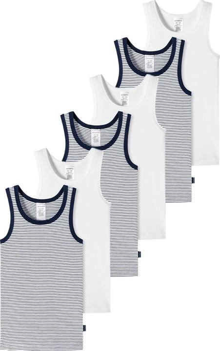 Image du produit Schiesser Pack de 6 maillots de corps Kids Boys à fines côtes en coton organique (98)