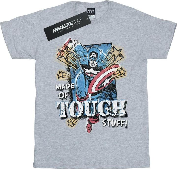 Actual product image Mens Captain America Made Of Tough Stuff T-Shirt (S)