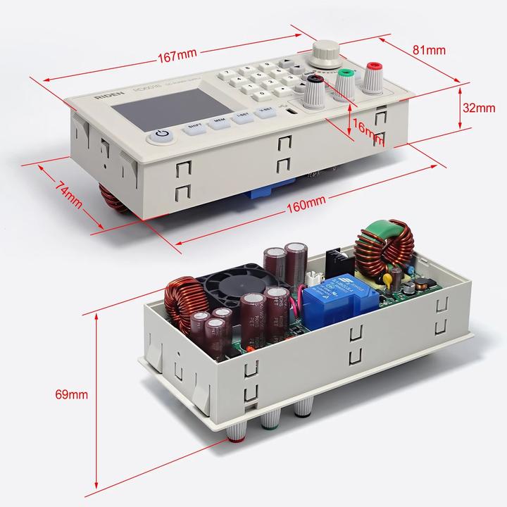 Actual product image RD Tech RD6012-W programmable laboratory power supply DC-DC converter 60V 12A 720W