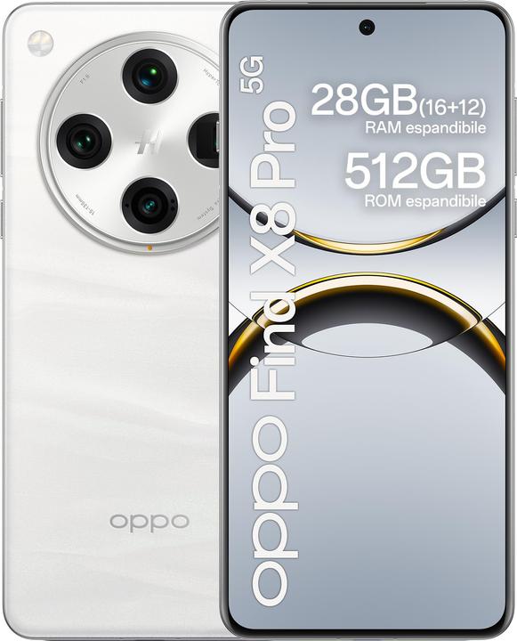 OPPO Find X8 Pro (512 GB, Weiss, 6.78", SIM + eSIM, 50 Mpx, 5G)
