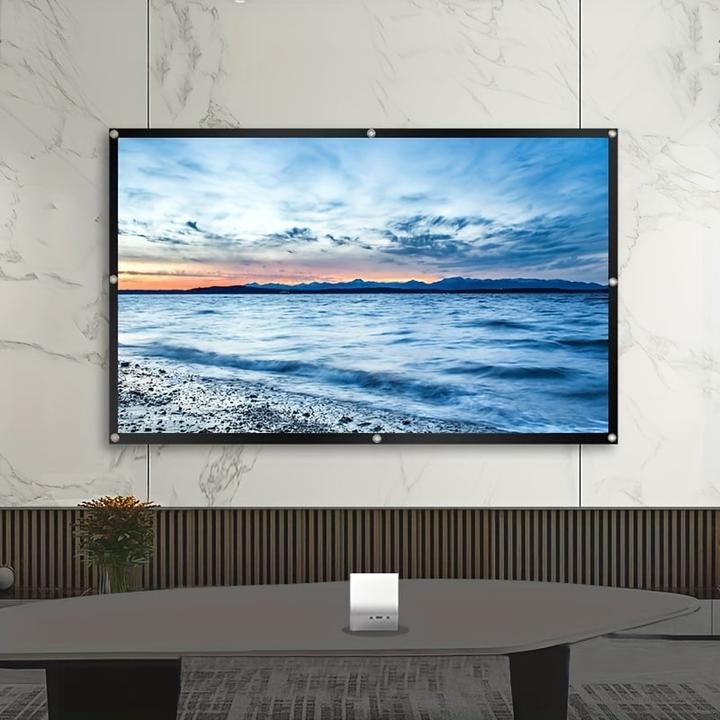 Immagine prodotto PhoneLook Doppelseitige 16:9 Projektionsleinwand mit pflegeleichtem, bügelbarem Stoff (120 Zoll, 305 cm) (120", 16:9)
