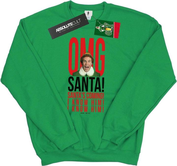 Actual product image Elf Mens OMG Santa I Know Him Sweatshirt (S)