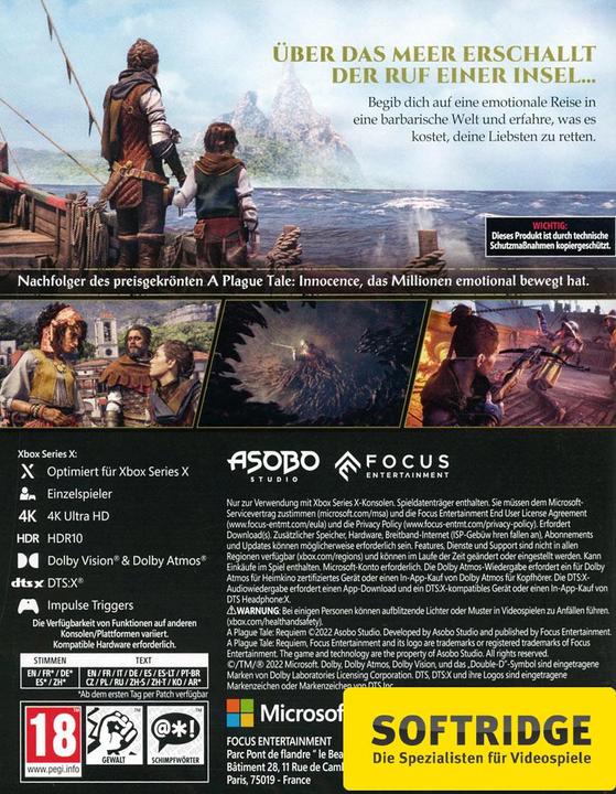 Image du produit Focus Home Interactive A Plague Tale : Requiem (XSRX) (Xbox Series X, DE)