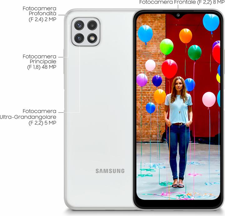 Actual product image Samsung Galaxy A22 5G EU (64 GB, White, 6.60", Dual SIM, 2 Mpx, 5G)