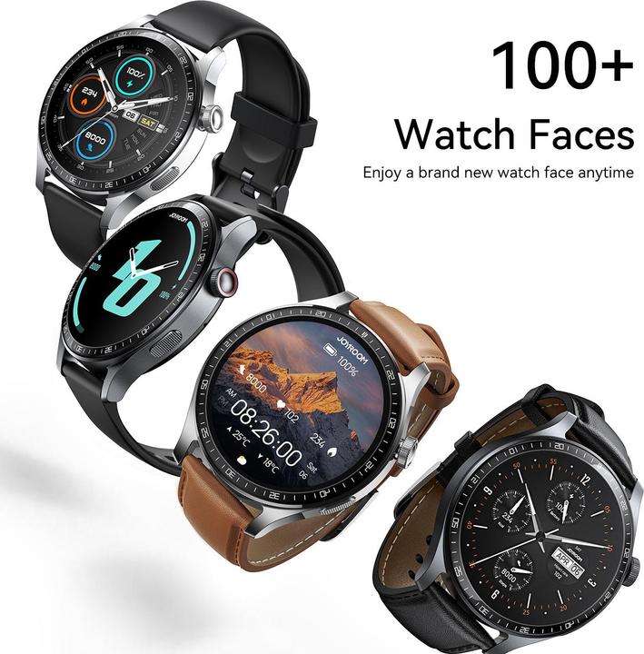 Actual product image Joyroom Classic Series JR-FC2 Pro Smart Watch (Answer/Make Call)-Moonlight Silver (227 mm)
