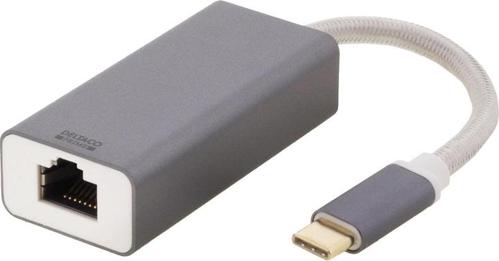 Actual product image Deltaco USBC-GIGA4 interface cards/adapter (USB-C, RJ45 Gigabit Ethernet (1x))