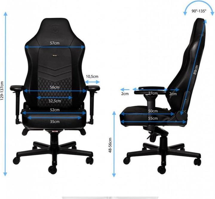 Image du produit noblechairs HERO cuir véritable