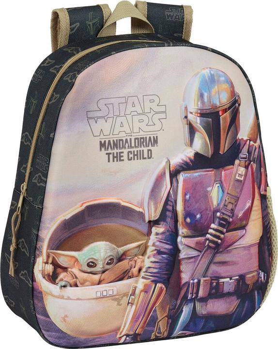 Image du produit The Mandalorian Sac à dos pour enfants 3D Noir Beige 27 x 33 x 10 cm